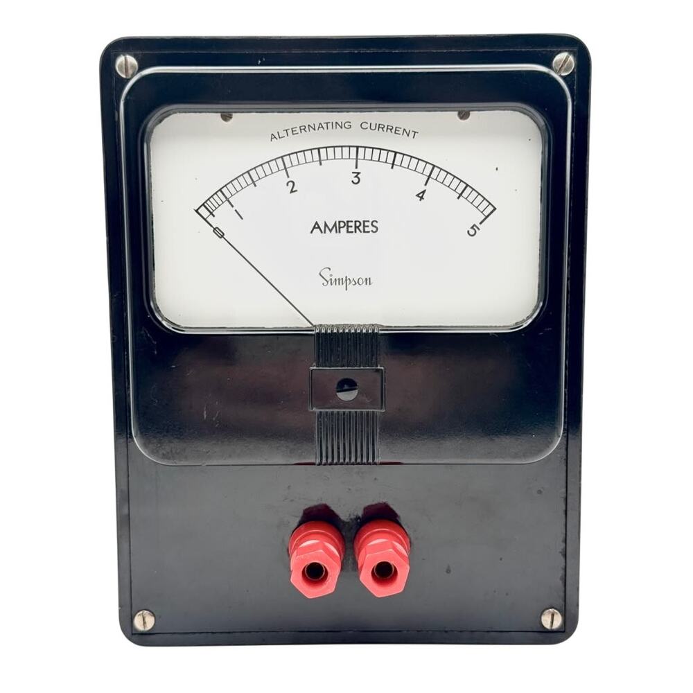 Simpson Model 10 0-5A AC Lab Ammeter Bakelite Parts/Repair Partially Tested